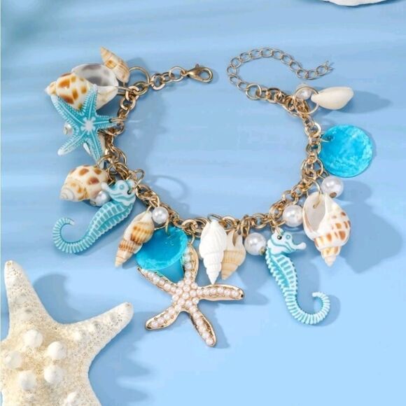 COPY - Beach Themed Seashell Bracelet - Picture 1 of 6